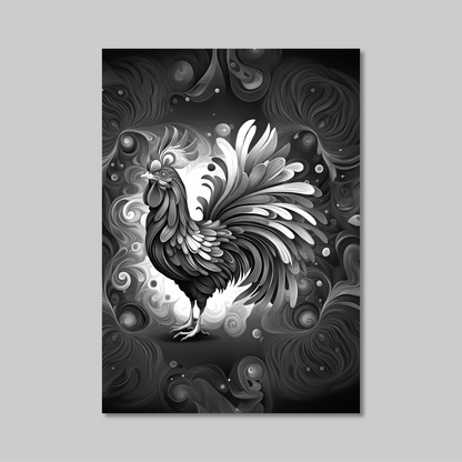 ABSTRACT COCKEREL **UNFRAMED ART PRINT**