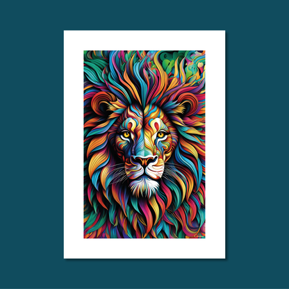 ABSTRACT LION **UNFRAMED ART PRINT**