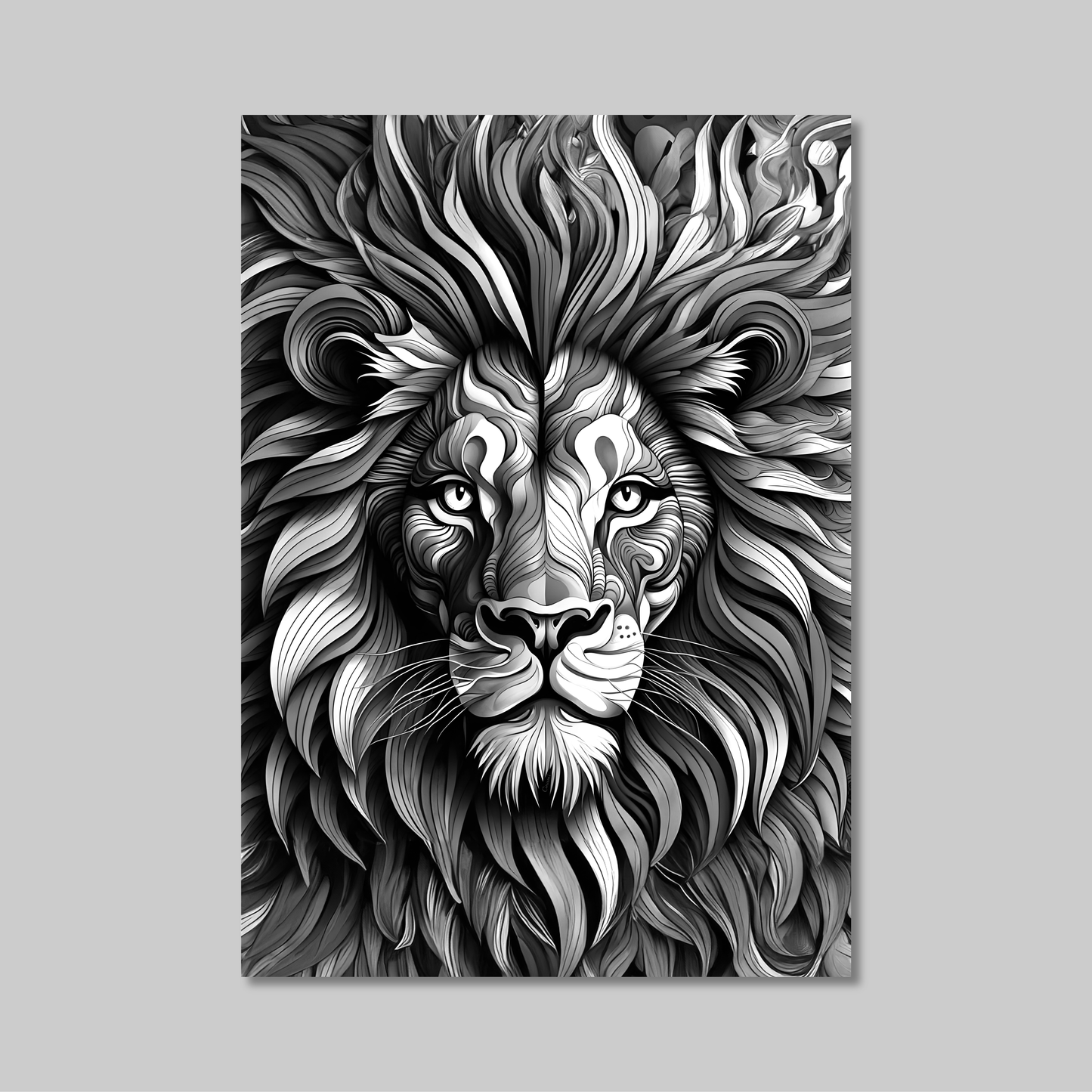 ABSTRACT LION **UNFRAMED ART PRINT**