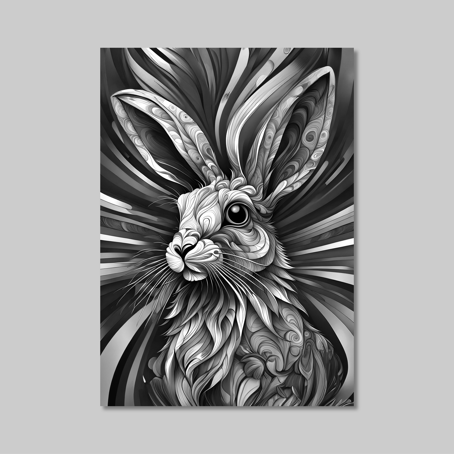 ABSTRACT RABBIT **UNFRAMED ART PRINT**