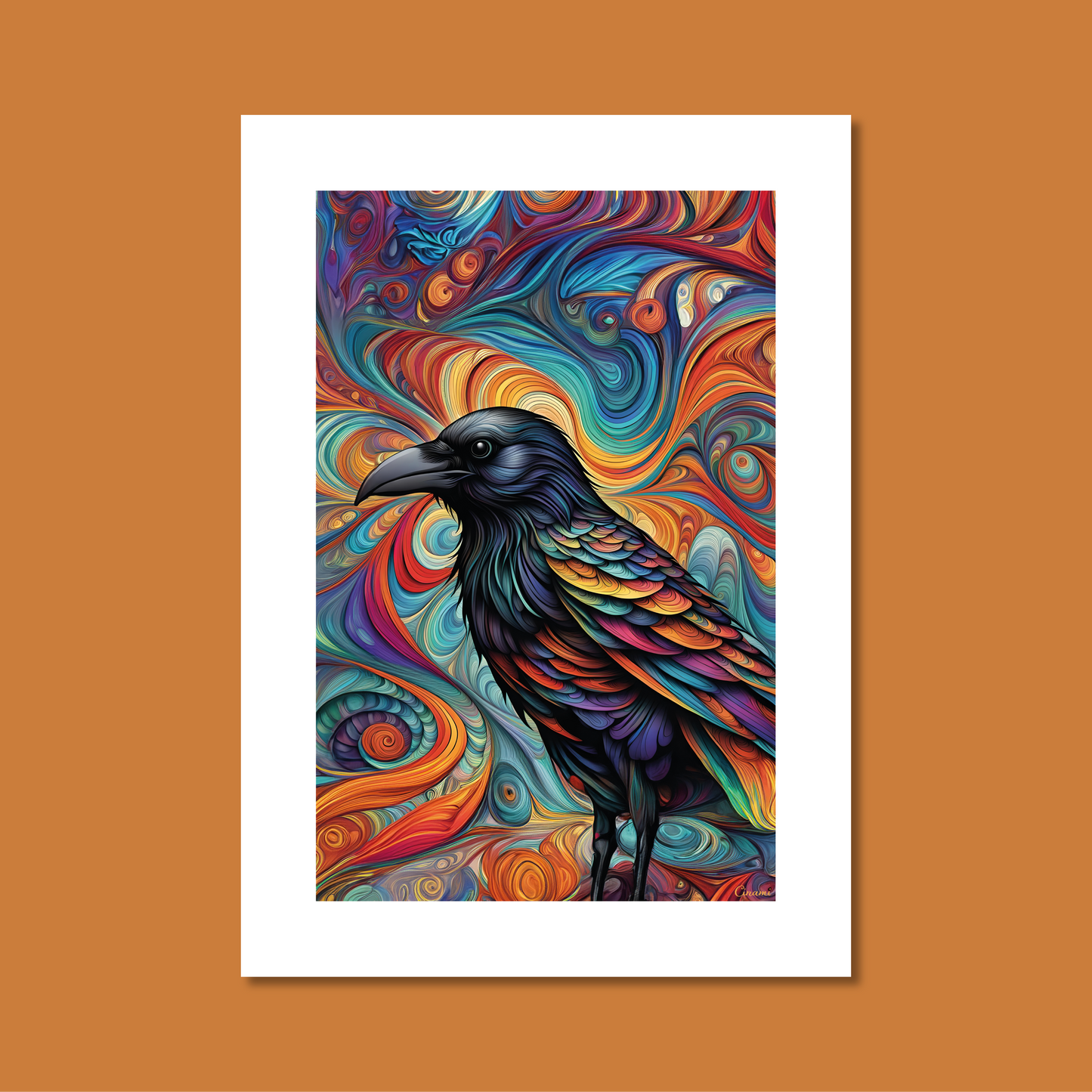 ABSTRACT CROW **UNFRAMED ART PRINT**