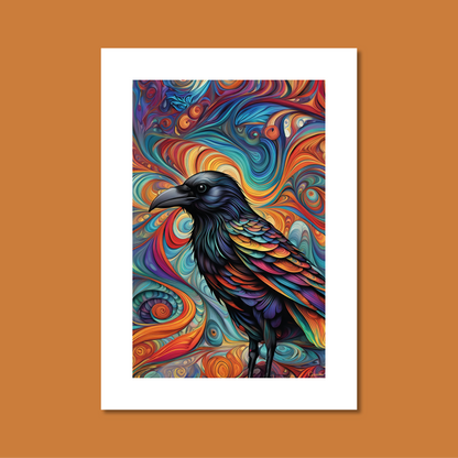 ABSTRACT CROW **UNFRAMED ART PRINT**