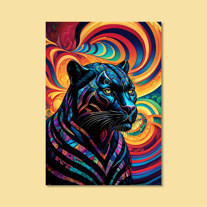 ABSTRACT BLACK PANTHER **UNFRAMED ART PRINT**