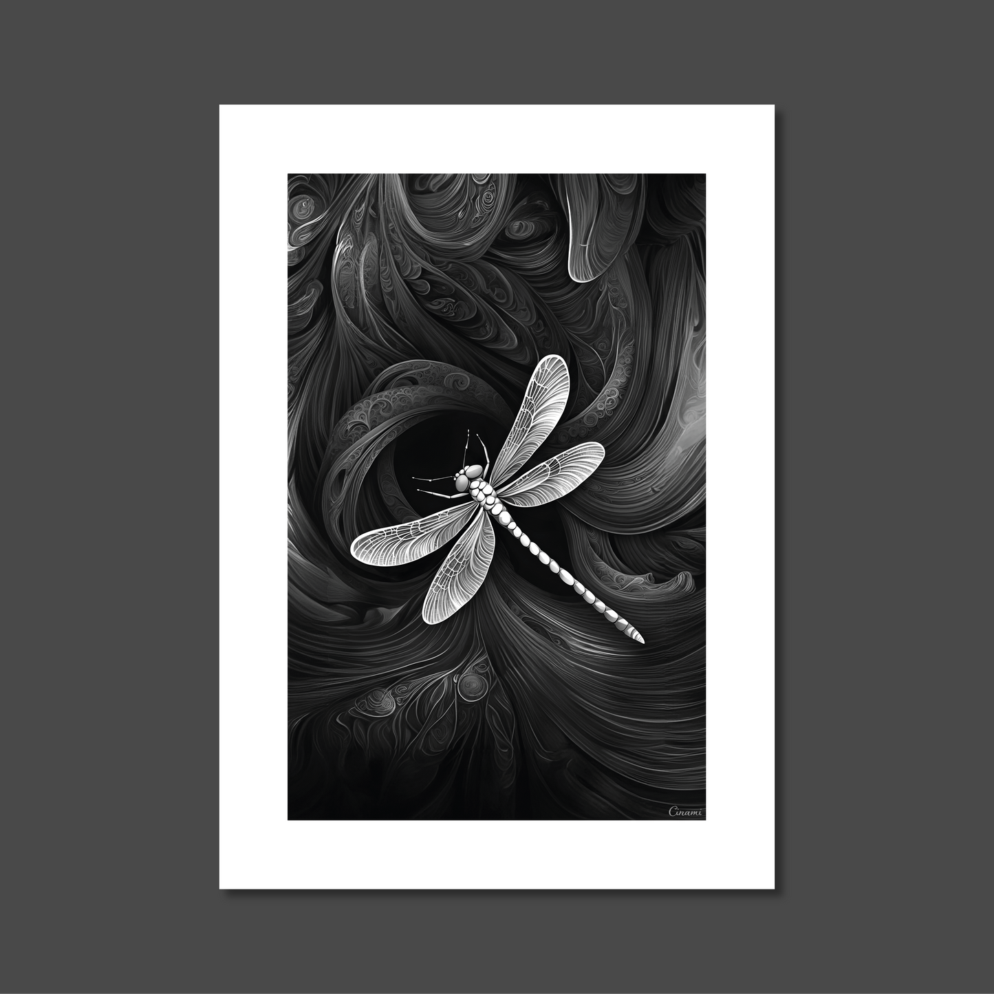 ABSTRACT DRAGONFLY **UNFRAMED ART PRINT**