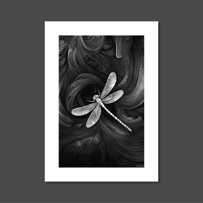 ABSTRACT DRAGONFLY **UNFRAMED ART PRINT**