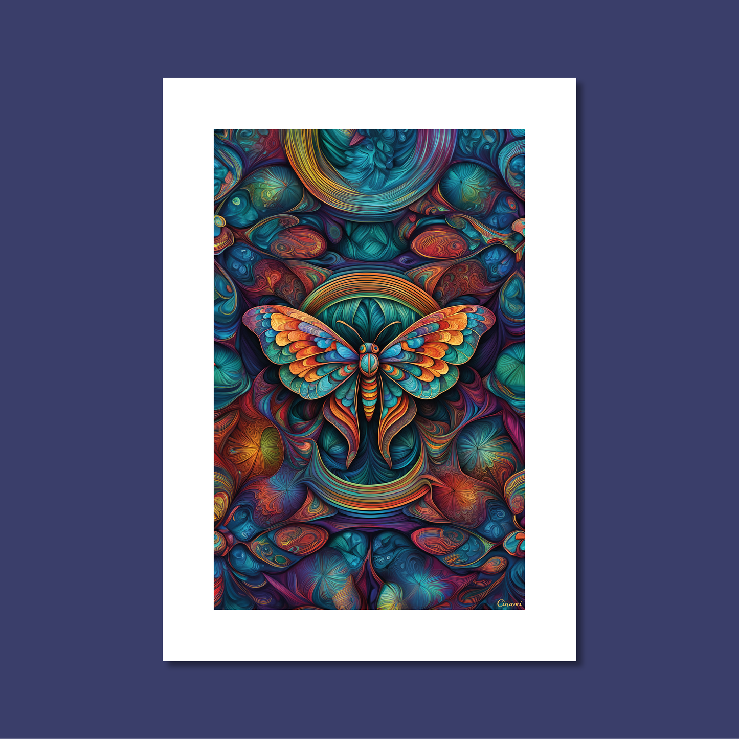 ABSTRACT MOTH **UNFRAMED ART PRINT**