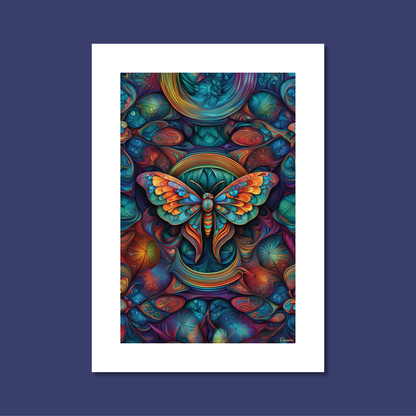 ABSTRACT MOTH **UNFRAMED ART PRINT**