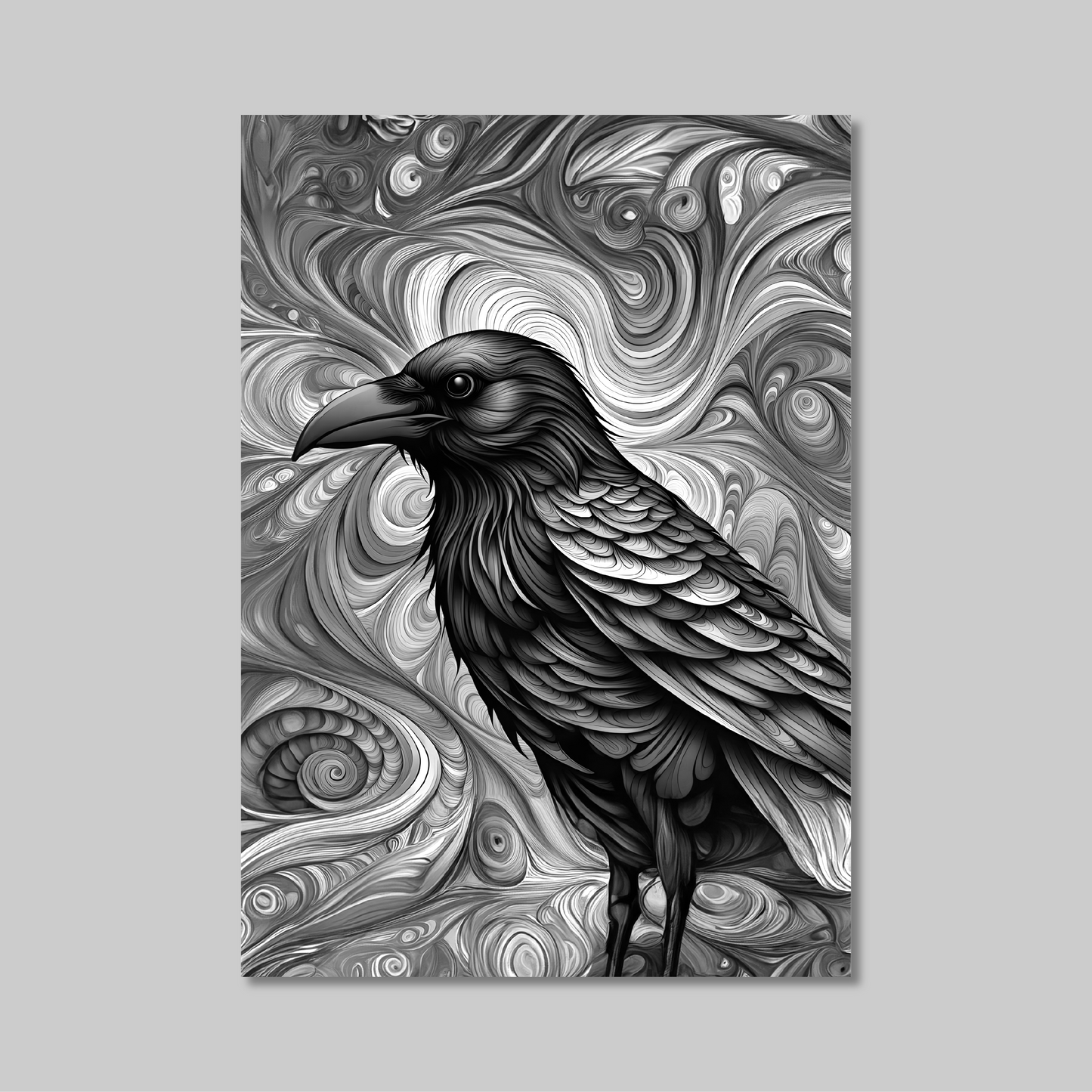 ABSTRACT CROW **UNFRAMED ART PRINT**