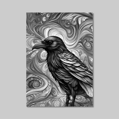 ABSTRACT CROW **UNFRAMED ART PRINT**