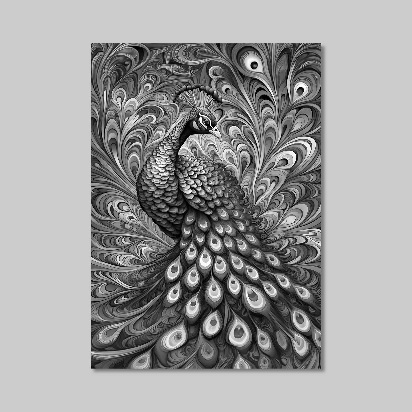 ABSTRACT PEACOCK **UNFRAMED ART PRINT**