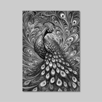 ABSTRACT PEACOCK **UNFRAMED ART PRINT**
