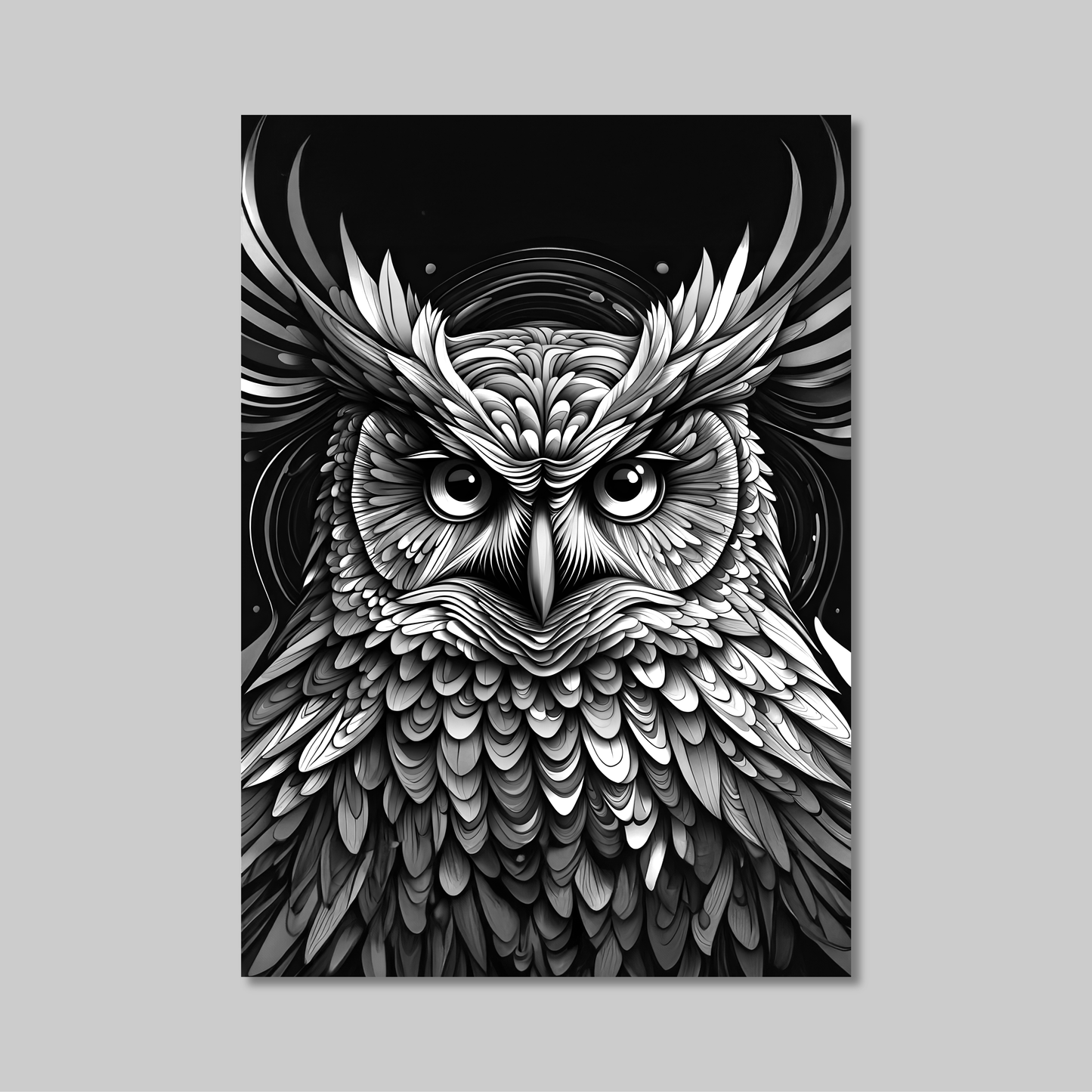 ABSTRACT OWL **UNFRAMED ART PRINT**