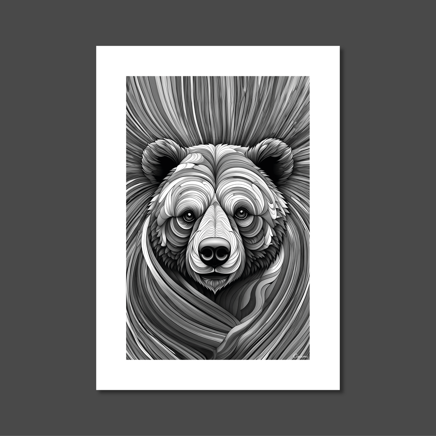 ABSTRACT BEAR **UNFRAMED ART PRINT**