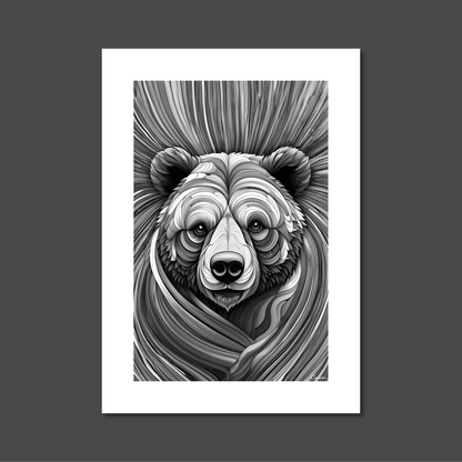 ABSTRACT BEAR **UNFRAMED ART PRINT**