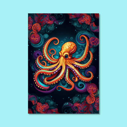 ABSTRACT OCTOPUS **UNFRAMED ART PRINT**