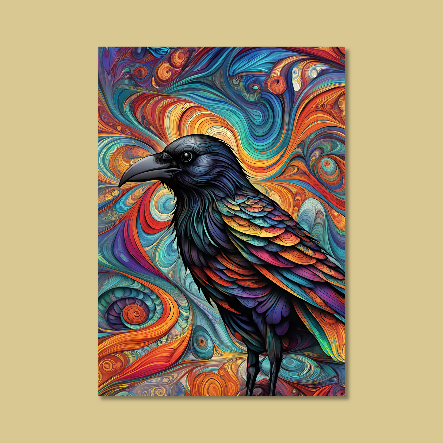 ABSTRACT CROW **UNFRAMED ART PRINT**