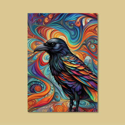 ABSTRACT CROW **UNFRAMED ART PRINT**