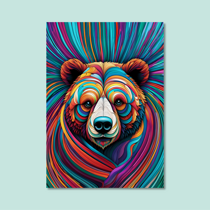 ABSTRACT BEAR **UNFRAMED ART PRINT**