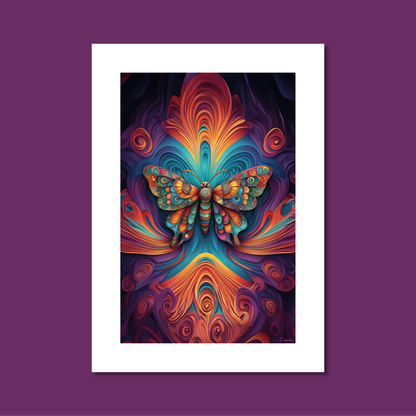 ABSTRACT BUTTERFLY **UNFRAMED ART PRINT**