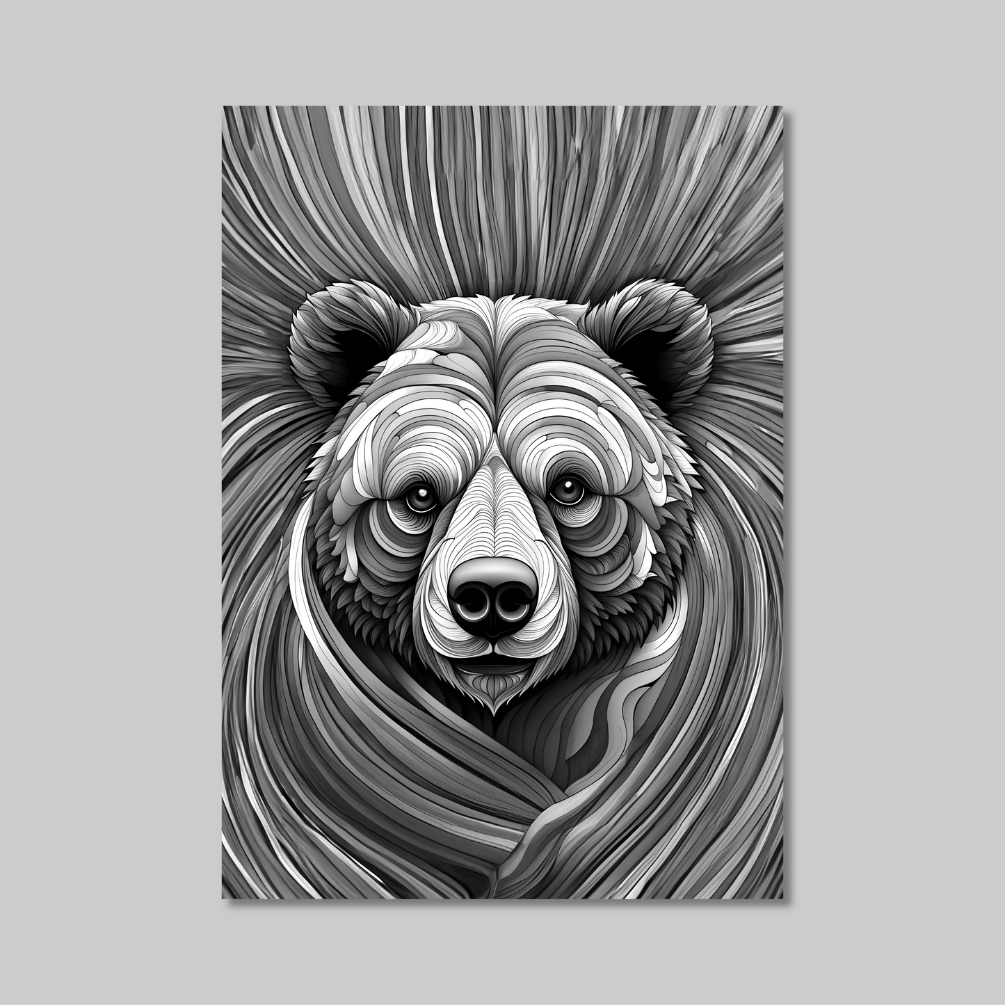 ABSTRACT BEAR **UNFRAMED ART PRINT**