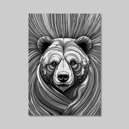 ABSTRACT BEAR **UNFRAMED ART PRINT**