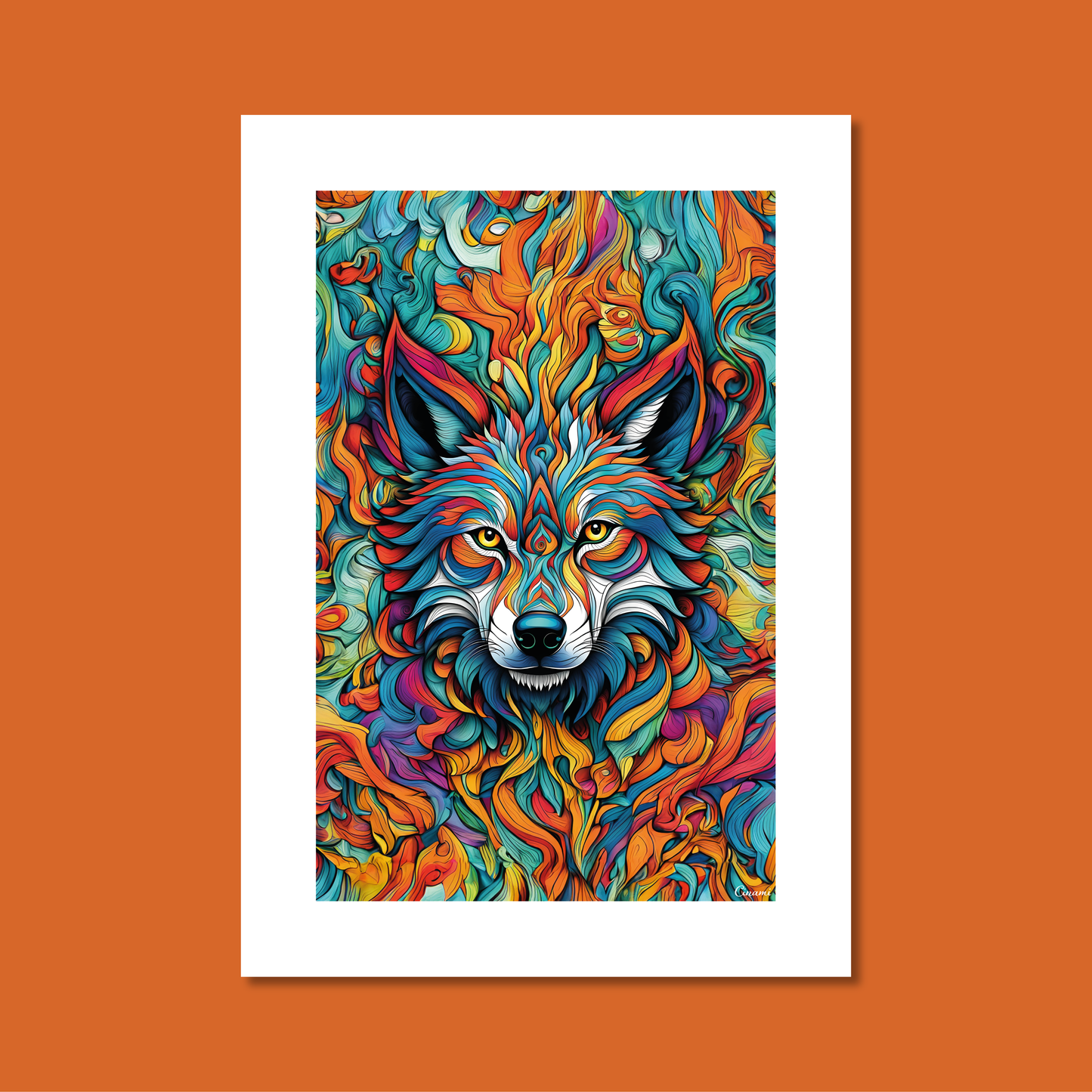 ABSTRACT WOLF **UNFRAMED ART PRINT**