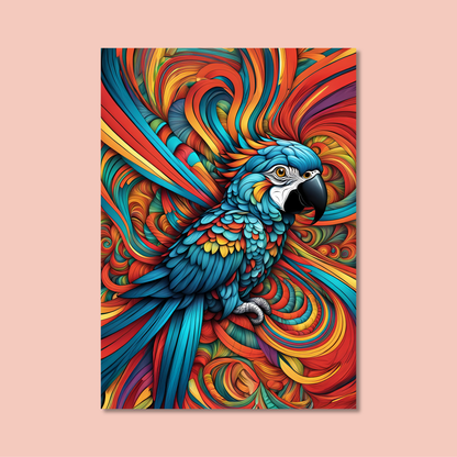 ABSTRACT PARROT **UNFRAMED ART PRINT**
