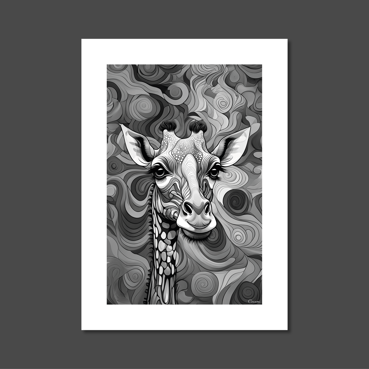 ABSTRACT GIRAFFE **UNFRAMED ART PRINT**