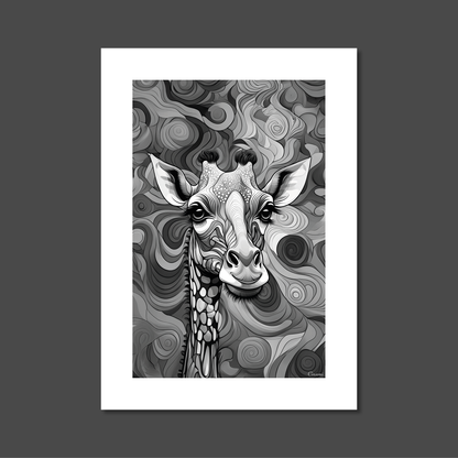 ABSTRACT GIRAFFE **UNFRAMED ART PRINT**