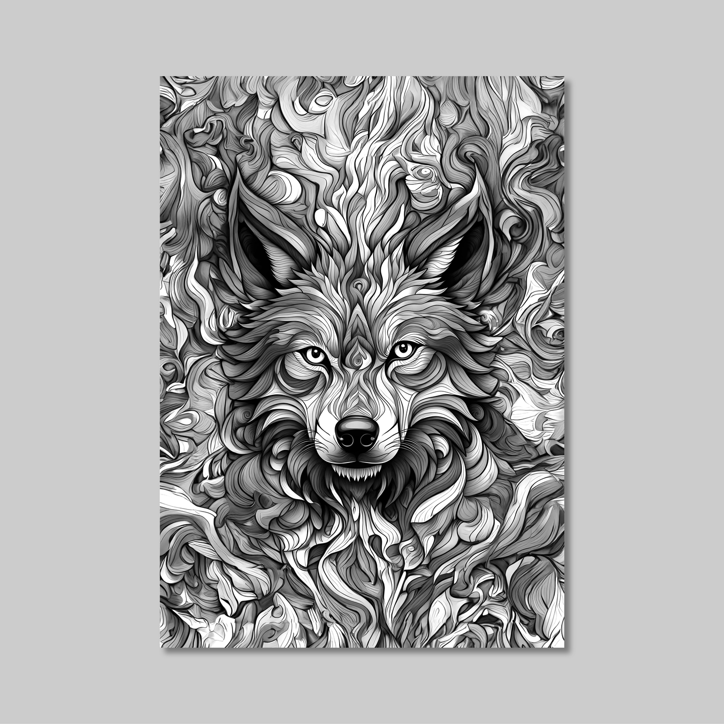 ABSTRACT WOLF **UNFRAMED ART PRINT**