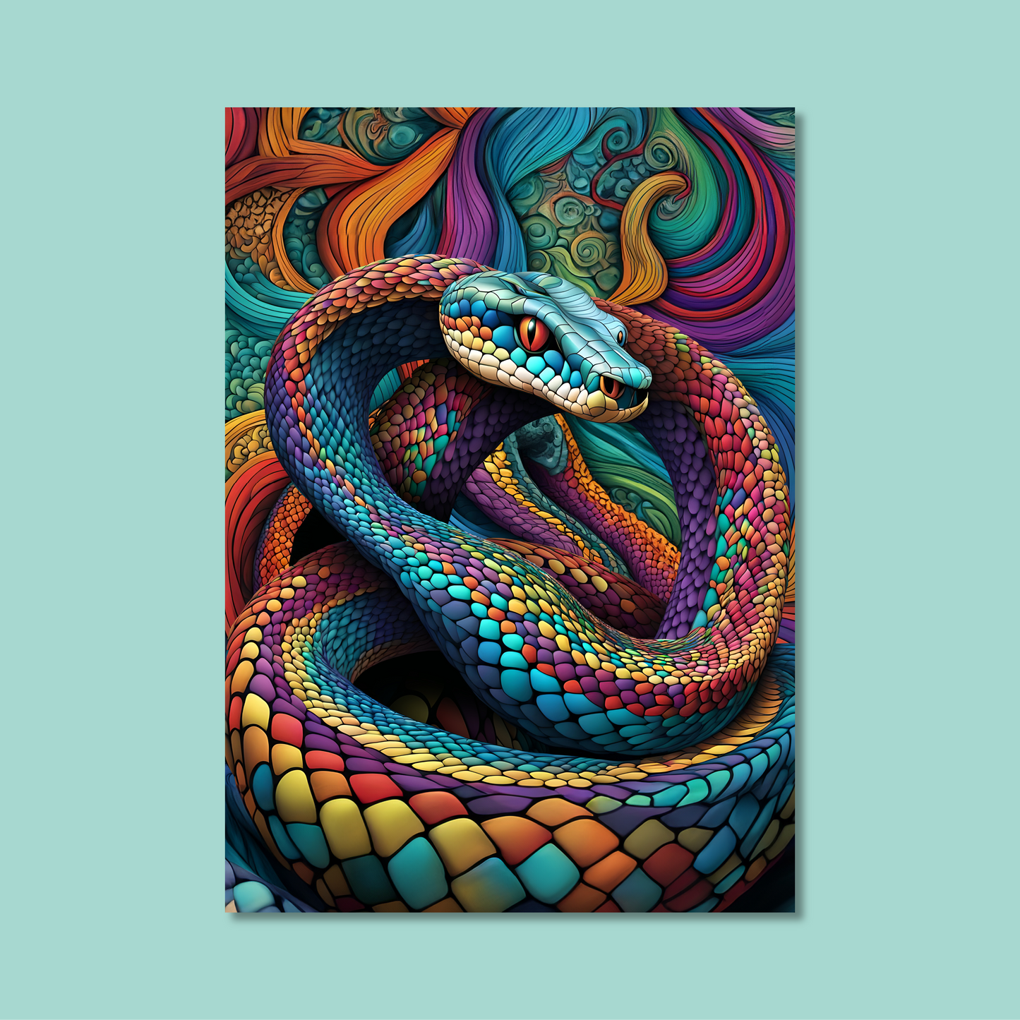 ABSTRACT COBRA **UNFRAMED ART PRINT**