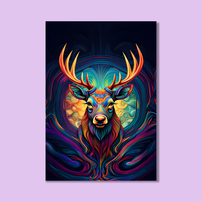 ABSTRACT STAG **UNFRAMED ART PRINT**