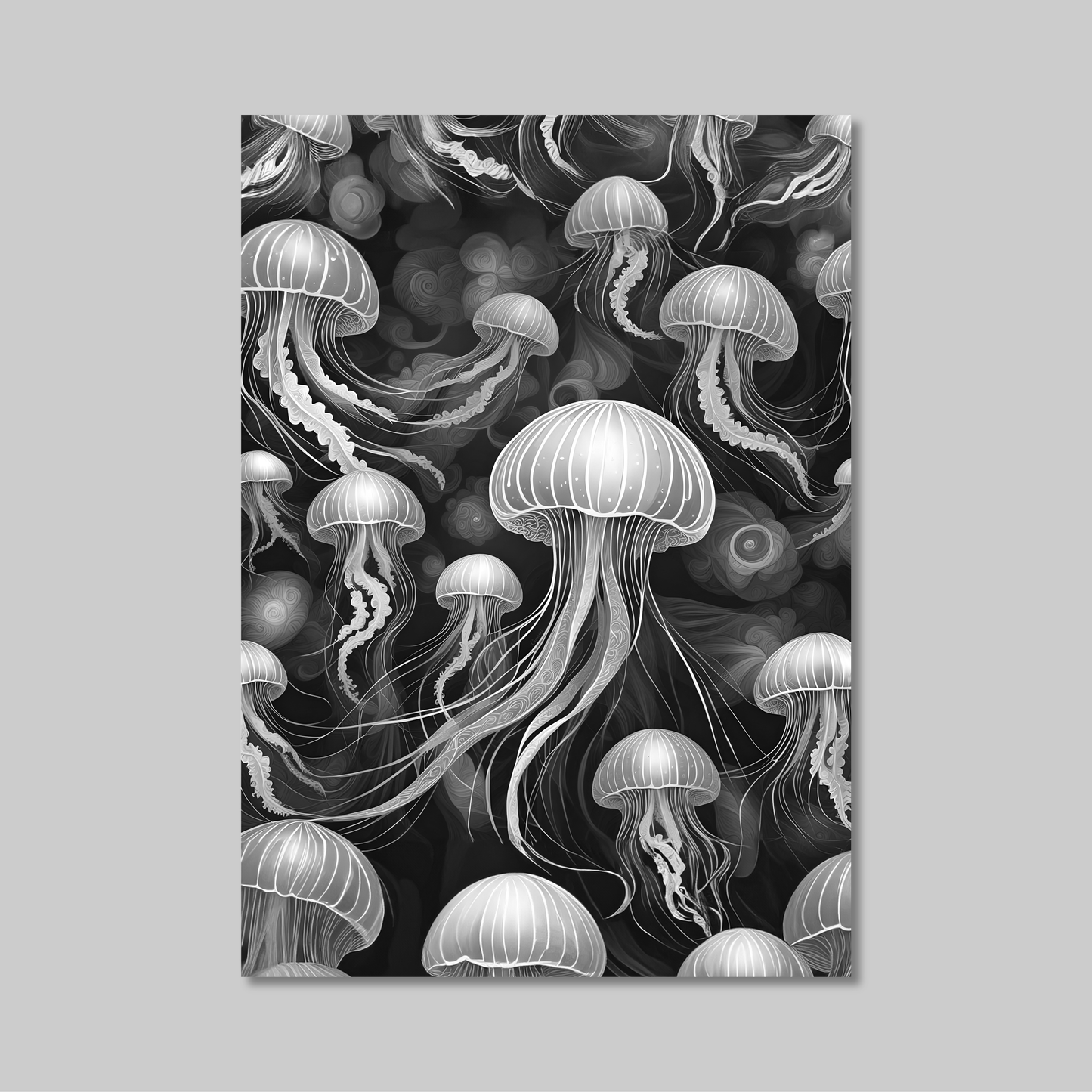 ABSTRACT JELLYFISH **UNFRAMED ART PRINT**