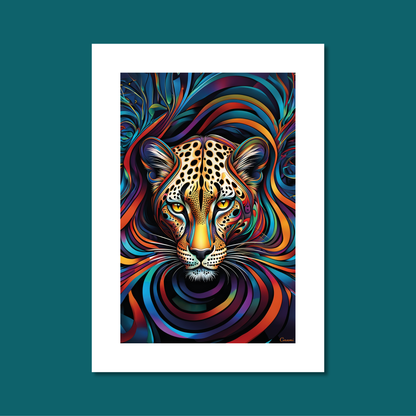 ABSTRACT LEOPARD **UNFRAMED ART PRINT**