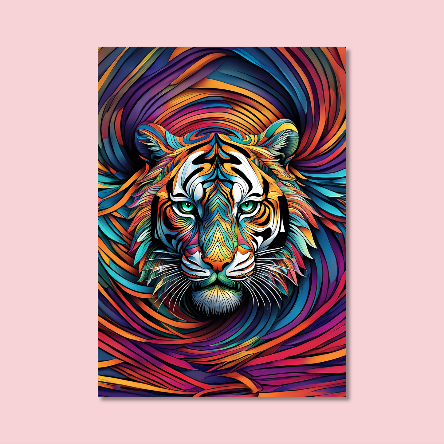 ABSTRACT TIGER **UNFRAMED ART PRINT**