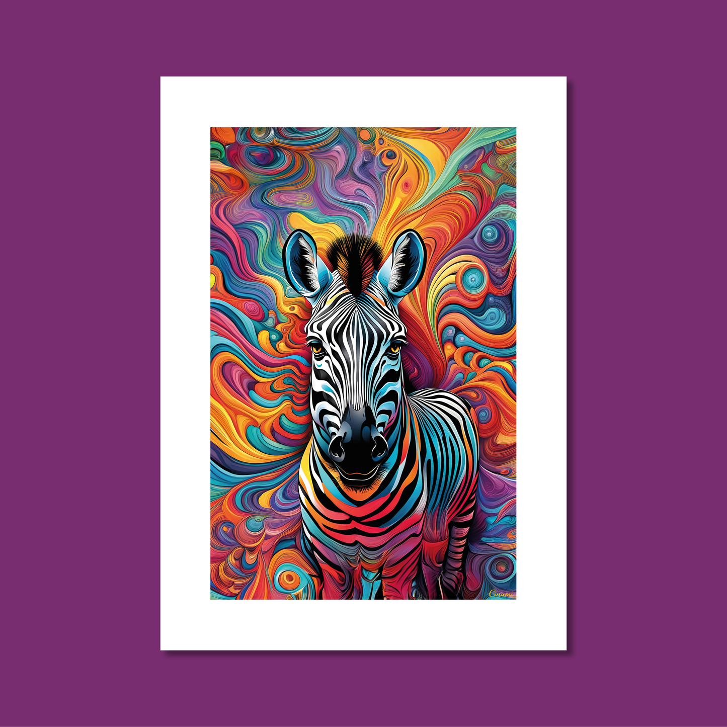 ABSTRACT ZEBRA **UNFRAMED ART PRINT**