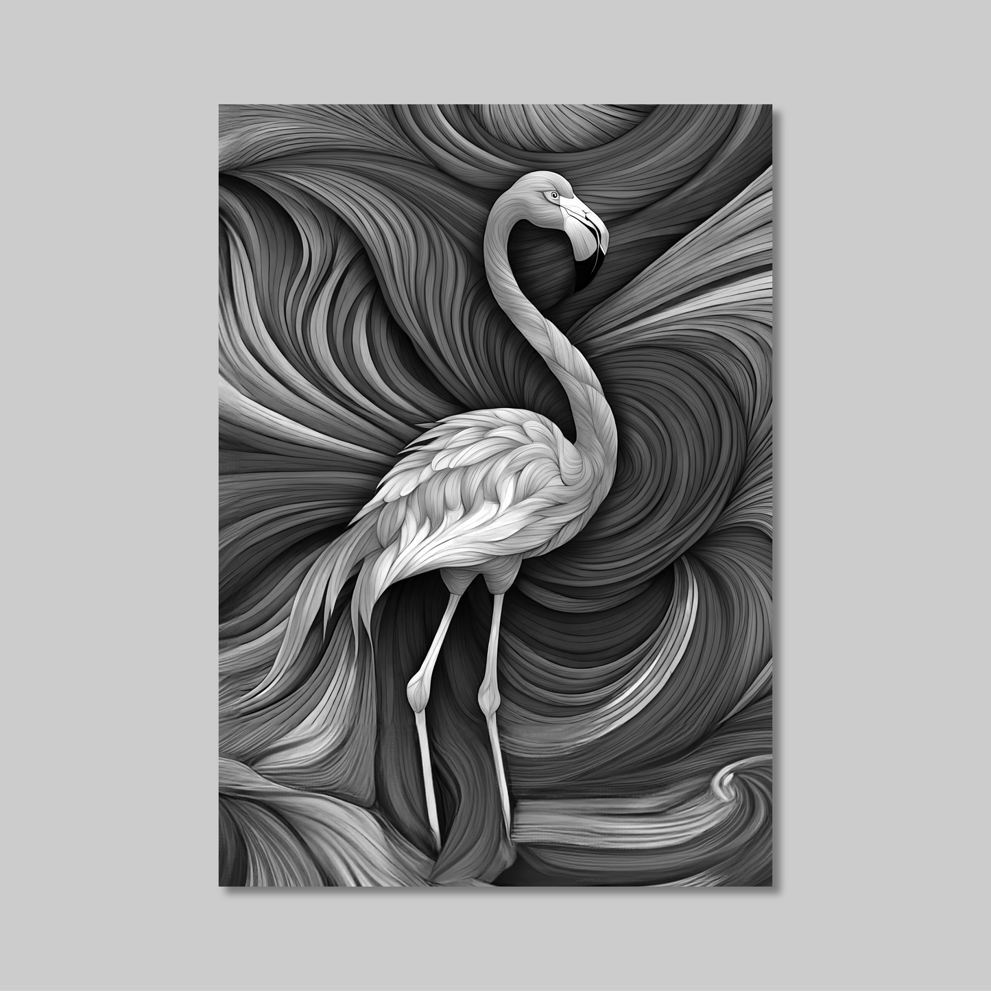 ABSTRACT FLAMINGO **UNFRAMED ART PRINT**