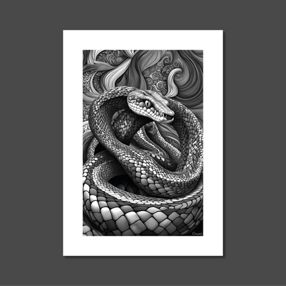 ABSTRACT COBRA **UNFRAMED ART PRINT**