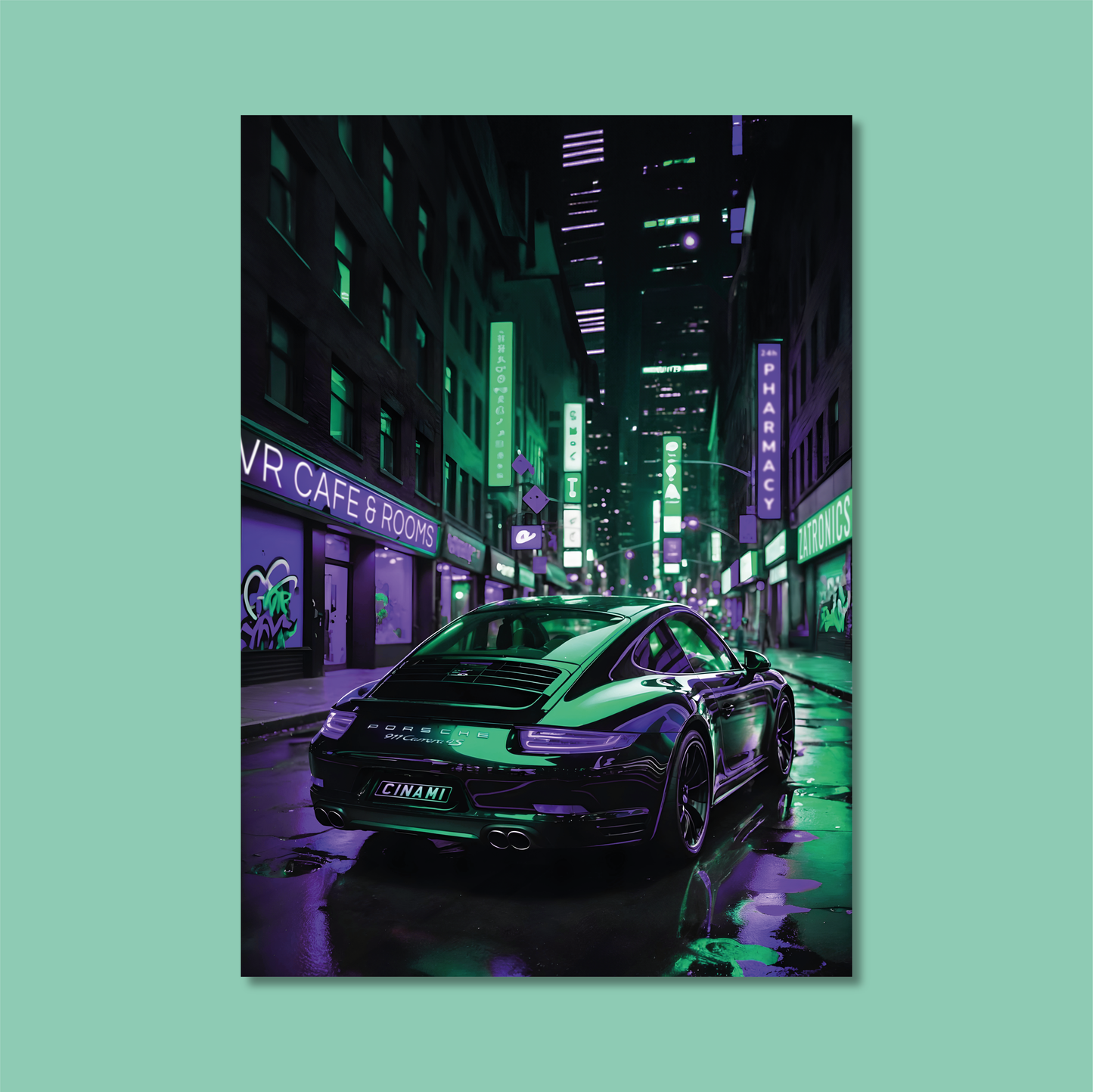 PORSCHE 911 (BACK) **UNFRAMED POSTER**