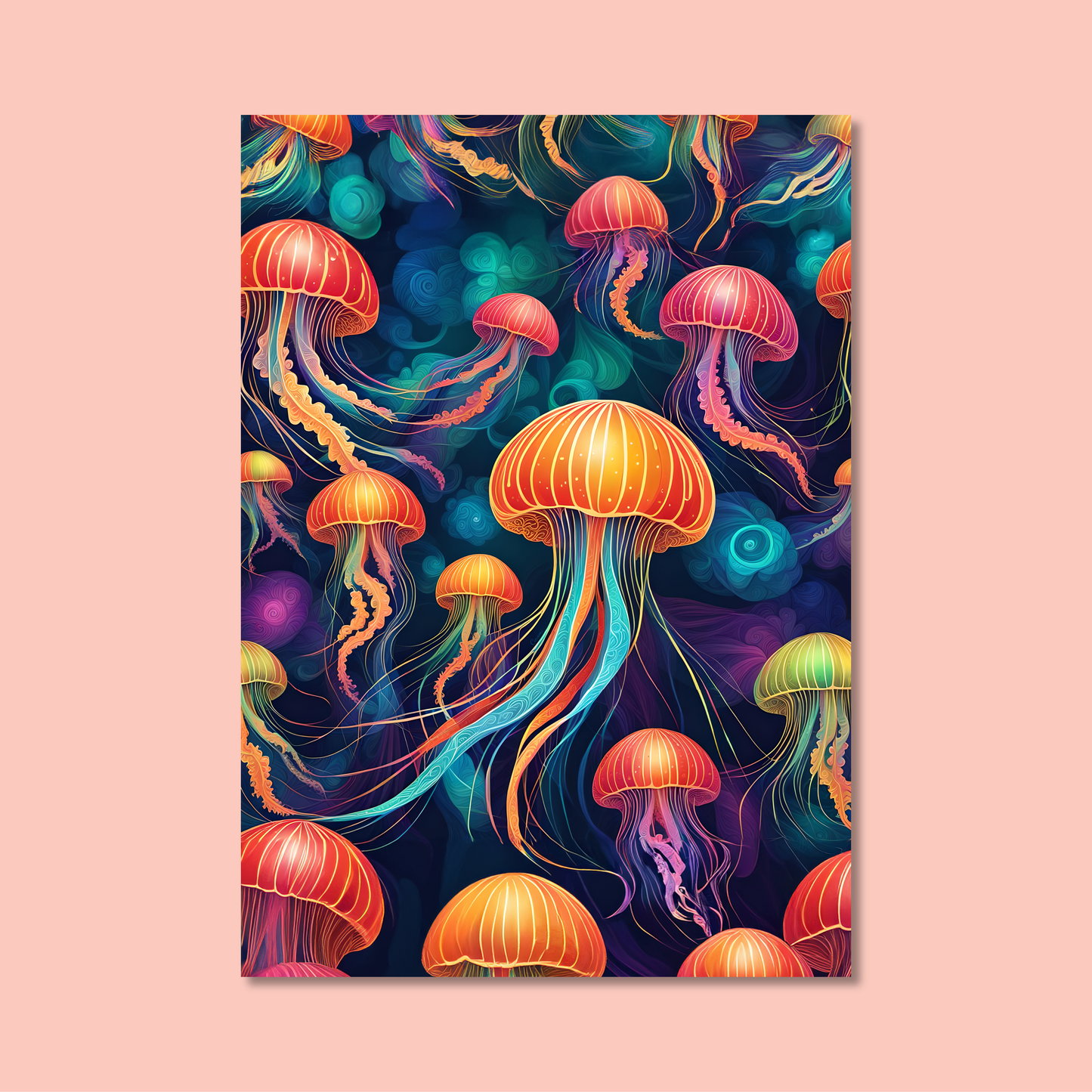 ABSTRACT JELLYFISH **UNFRAMED ART PRINT**