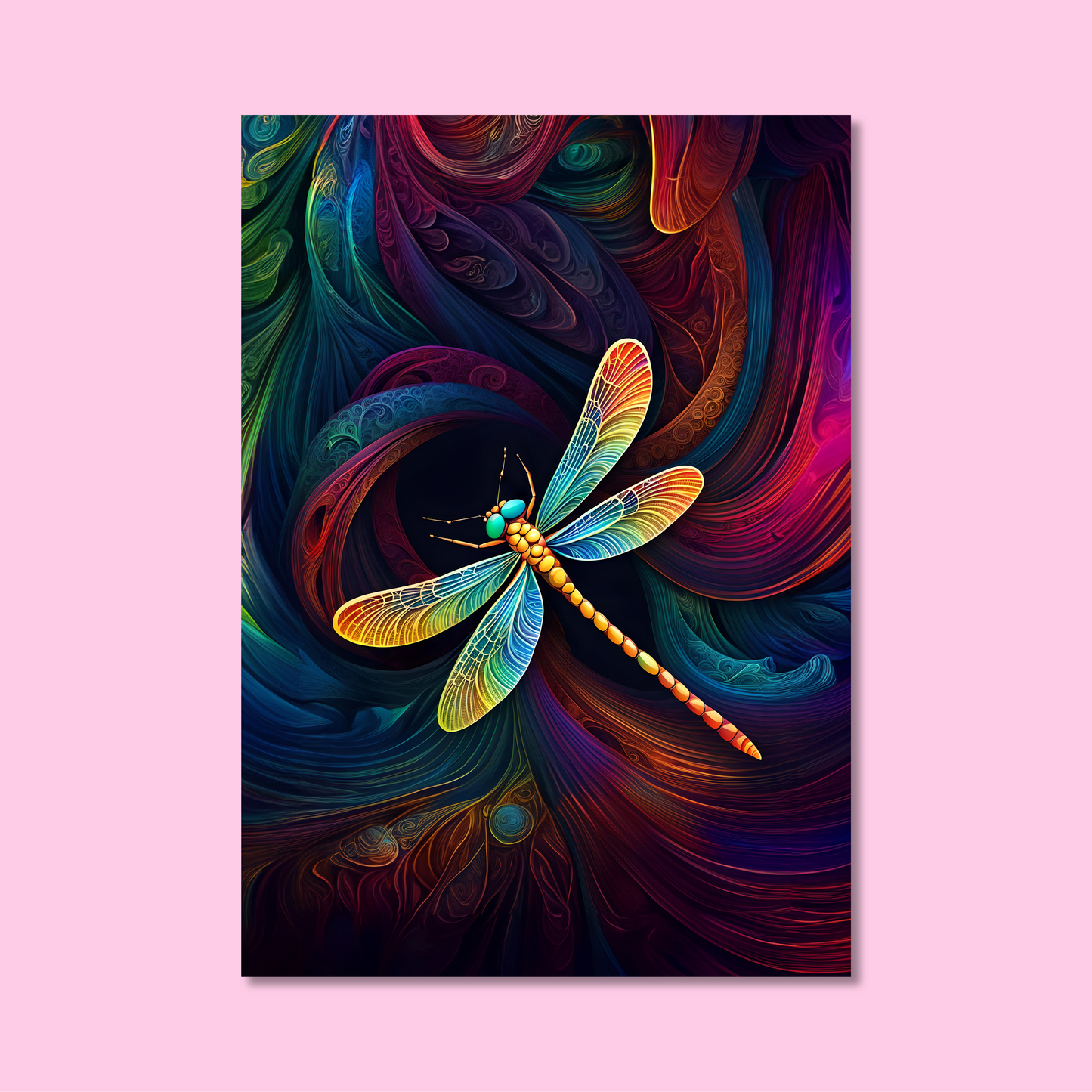 ABSTRACT DRAGONFLY **UNFRAMED ART PRINT**
