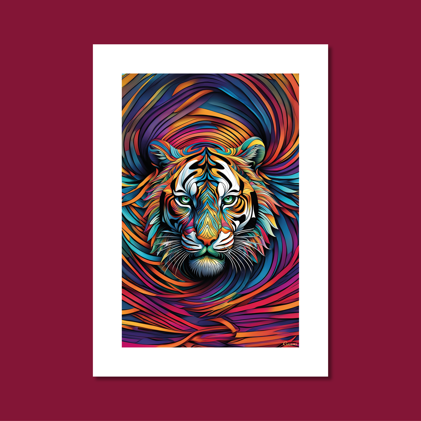 ABSTRACT TIGER **UNFRAMED ART PRINT**