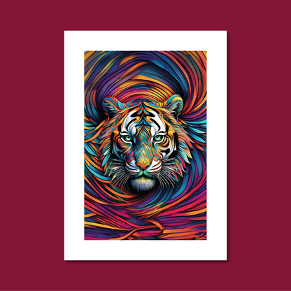 ABSTRACT TIGER **UNFRAMED ART PRINT**
