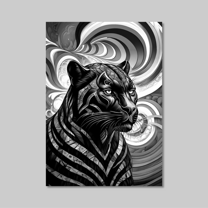 ABSTRACT BLACK PANTHER **UNFRAMED ART PRINT**