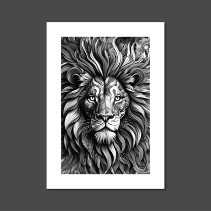 ABSTRACT LION **UNFRAMED ART PRINT**