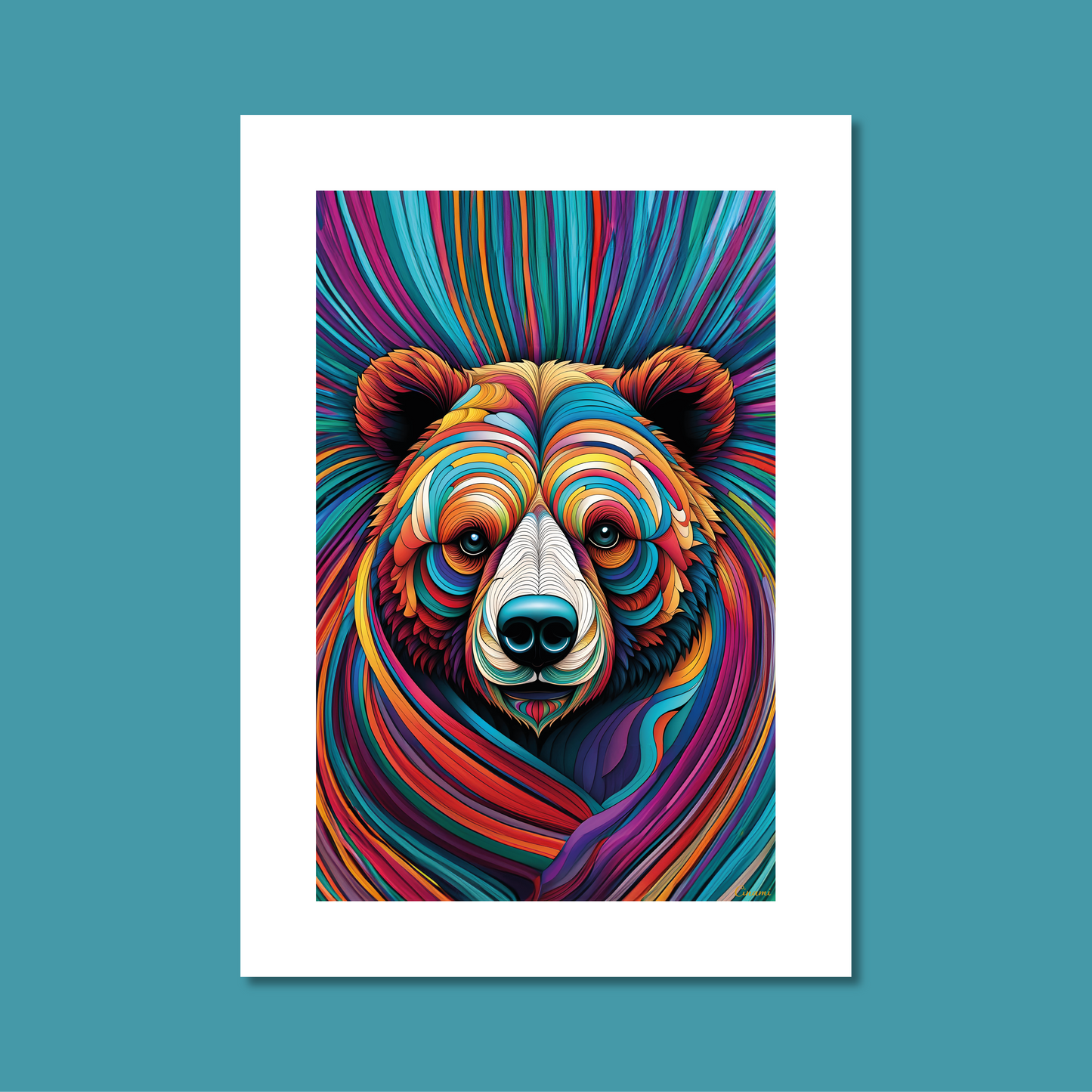 ABSTRACT BEAR **UNFRAMED ART PRINT**