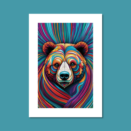 ABSTRACT BEAR **UNFRAMED ART PRINT**