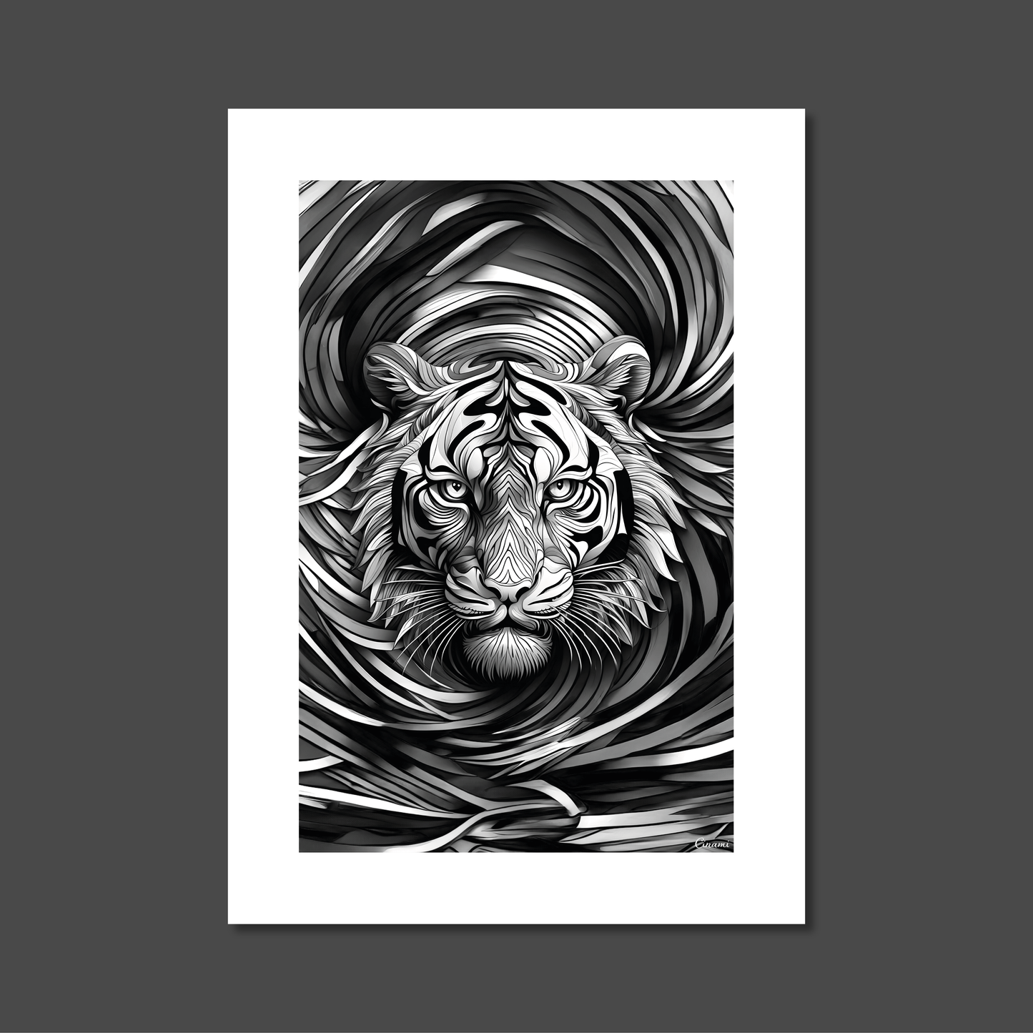 ABSTRACT TIGER **UNFRAMED ART PRINT**