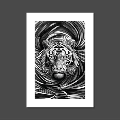 ABSTRACT TIGER **UNFRAMED ART PRINT**