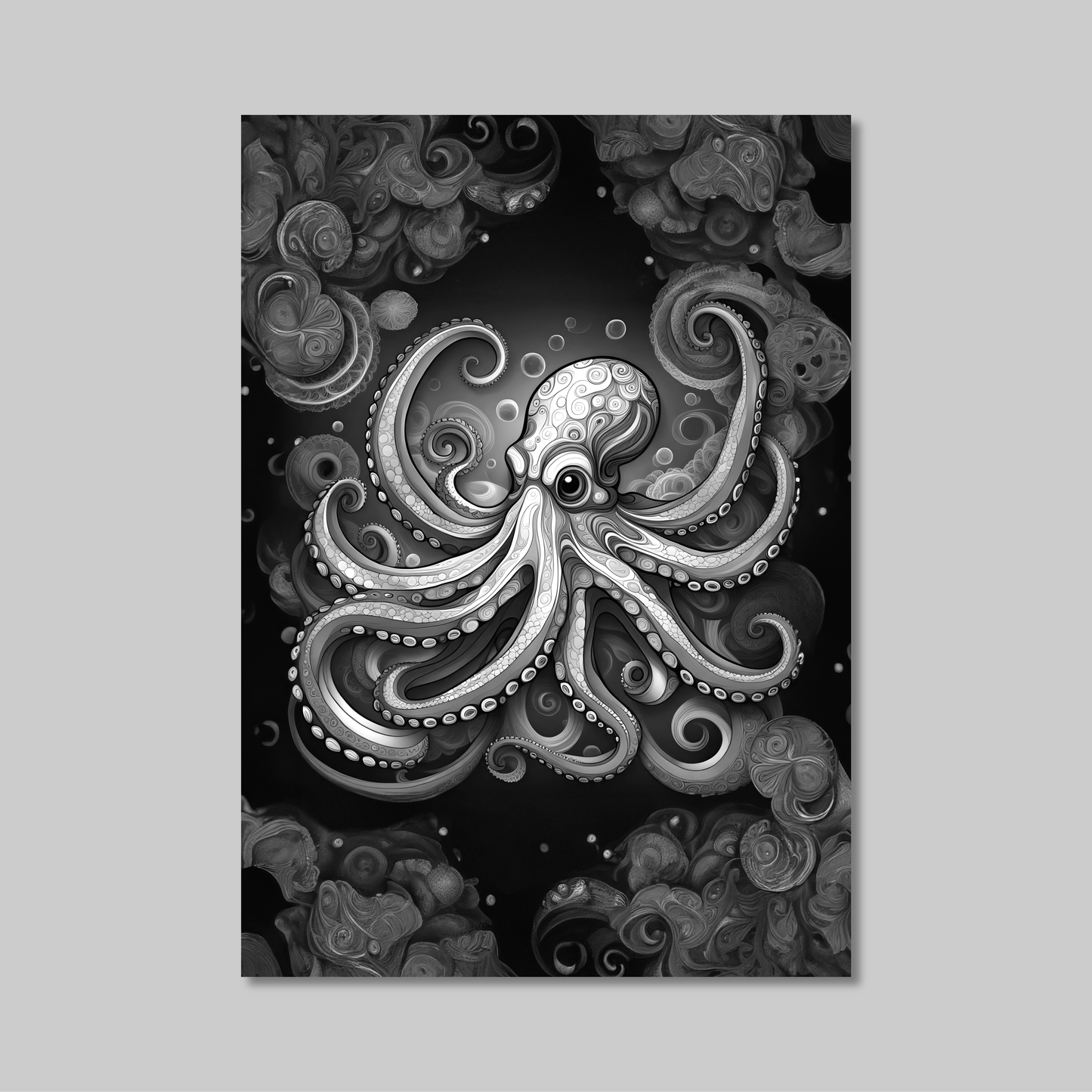 ABSTRACT OCTOPUS **UNFRAMED ART PRINT**